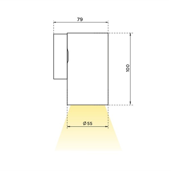 Halla Lighting_DL H GU10 настенный в одну сторону