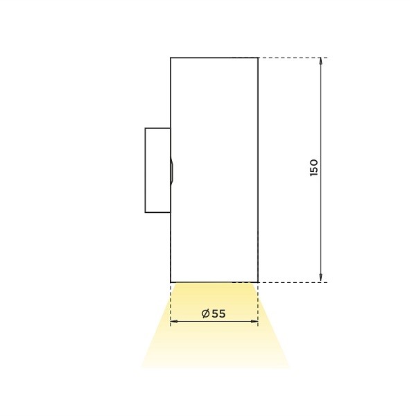 Halla Lighting_DL H GU10 настенный в две стороны